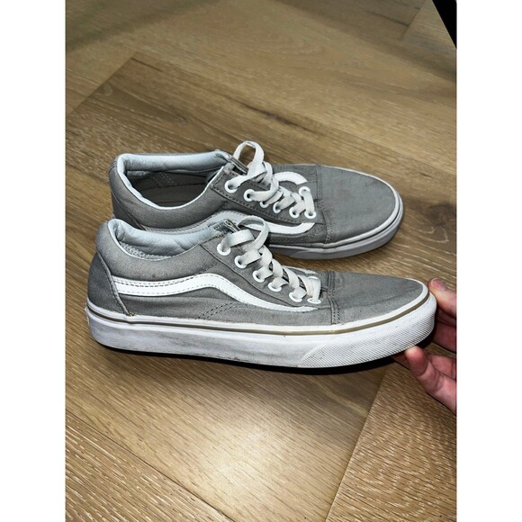 Vans Old Skool Gray White Classic Skate Shoes Size: US Women 6.5 Mens 5 - Picture 4 of 7